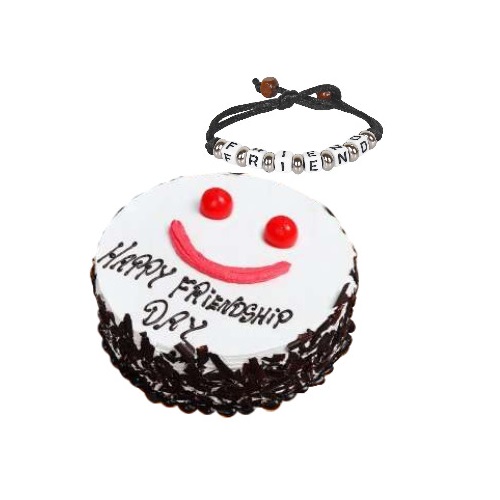 Friendship Day Special Black Forest Cake with Band