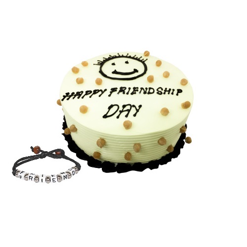 Friendship Day Special Butterscotch Cake with Friendship Band