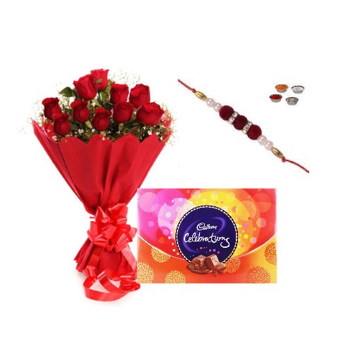 Red Rose and Chocolate Raksha Bandhan Special