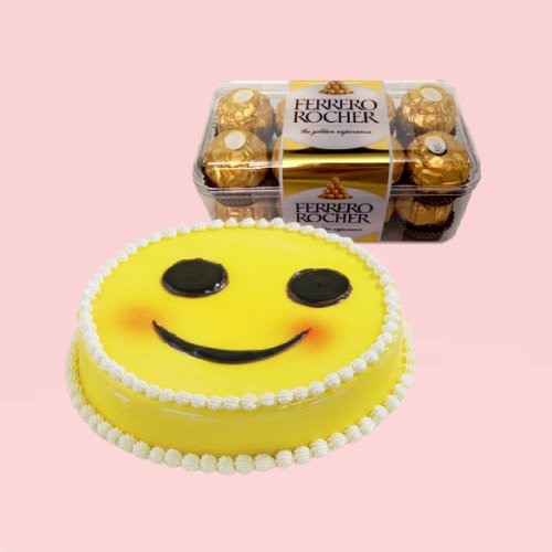 Smile Cake with Rocher Chocolate