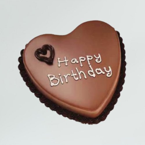 Birthday Heart Shape Chocolate Cake