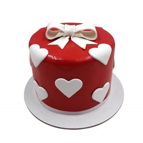 love Gift Valentine Day Special Fondant Cake