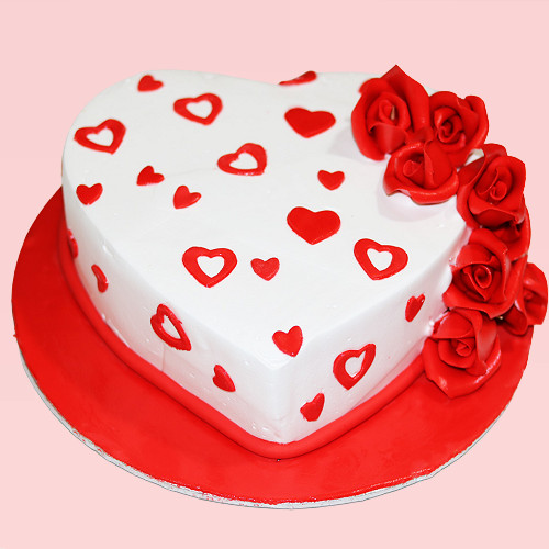 Buy Send Special Heart Roses Cake Order Now in Tasty Treat Cakes
