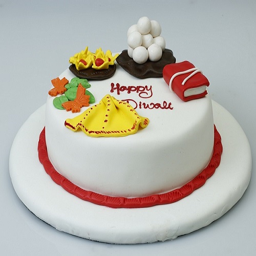 Diwali Theme Vanilla Fondant Cake