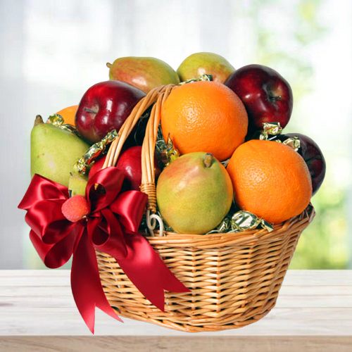 Buy Fresh Mix Fruit Basket To India