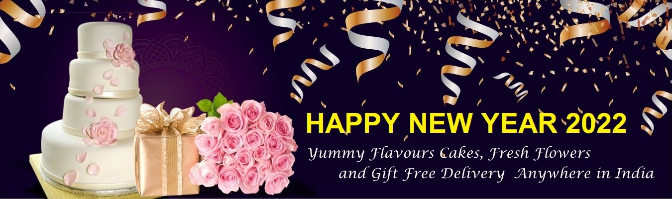 Order Now Happy New Years Cake, Flowers and Gifts Tasty Treat Cakes
