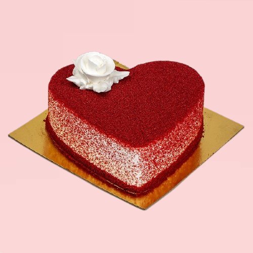 Buy Order Now Delicious Red Velvet Heart Shape Cake