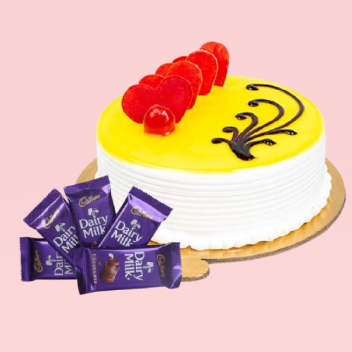 Buy/ Send Special Pineapple Cake with Dairy Milk Chocolate order Now in tastytreatcakes